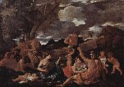 Nicolas Poussin Bacchanal with a Lute-Player oil painting